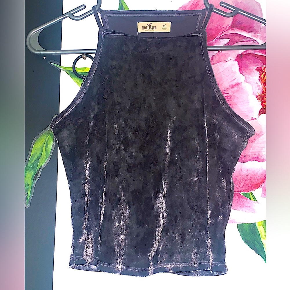 HOLLISTER  🩶 GREY VELVET tank top